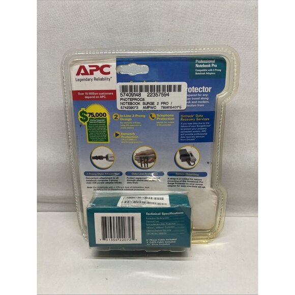 APC SurgeArrest Professional Notebook Pro Surge Protector PNoteProC8 New - Picture 2 of 4